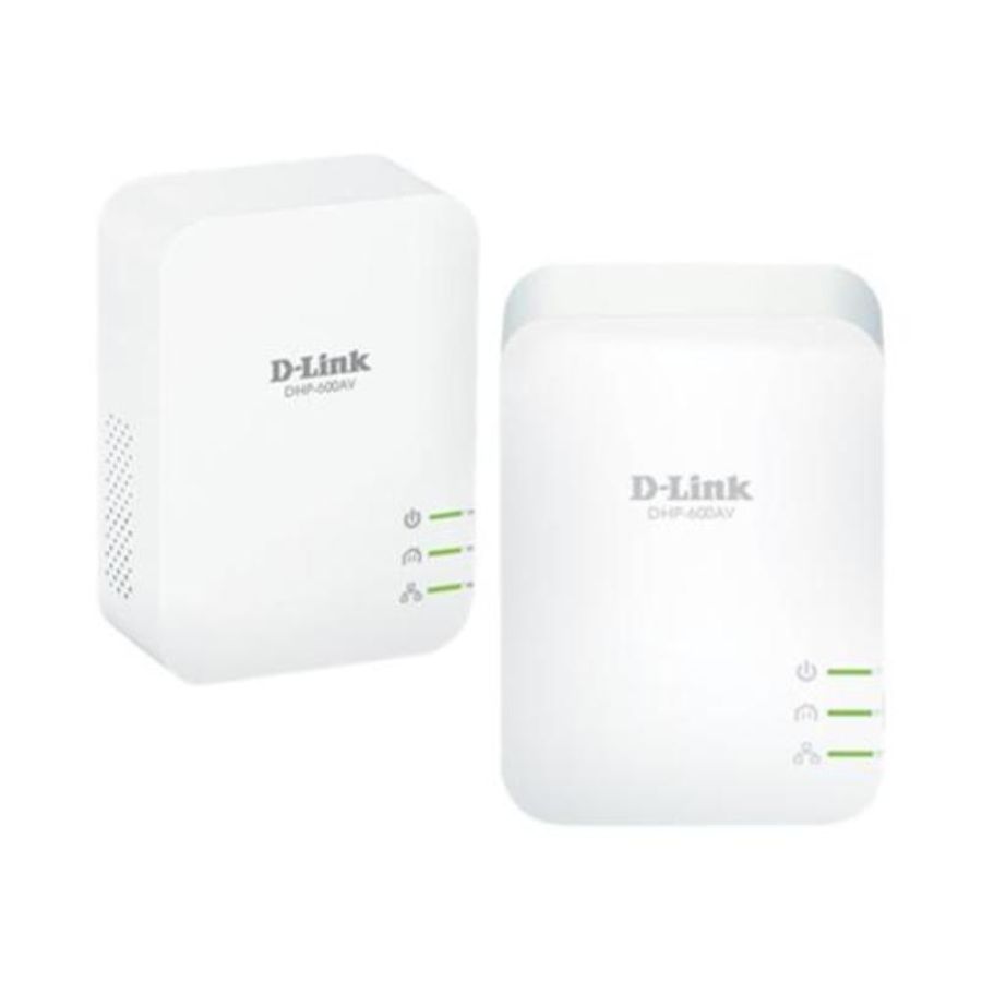 D-link powerline dhp-p601av av2 1000 hd gigabit passthrough kit dhp-p601av bridge gige, homeplug av (hpav) 2.0, ieee 1901 collegabile a parete
