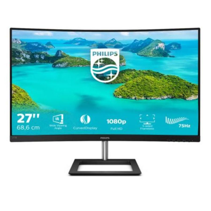 Philips monitor 27`` led va curvo gaming 272e1ca - 00 1920 x 1080 full hd tempo di risposta 4 ms