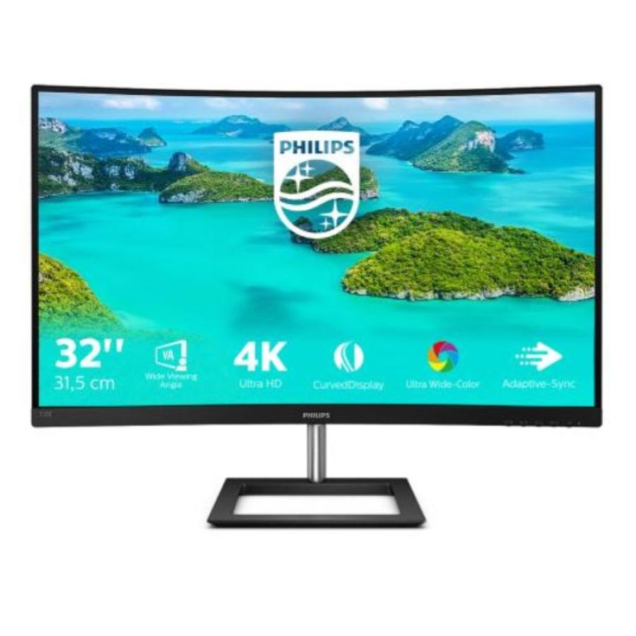Philips monitor 31.5`` led va curvo 328e1ca - 00 3840 x 2160 4k ultra hd tempo di risposta 4 ms