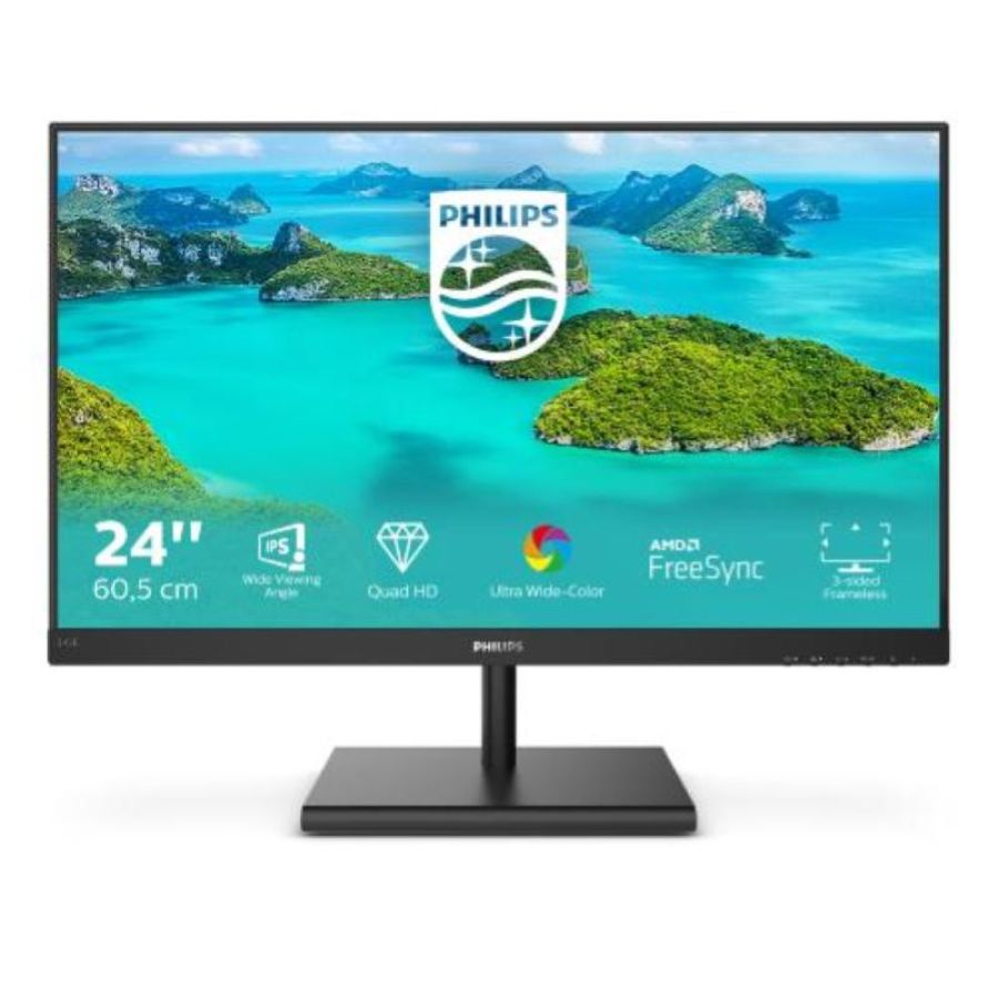 Philips e line 245e1s/00 23.8 led qhd ips 2560 x 1440 monitor pc