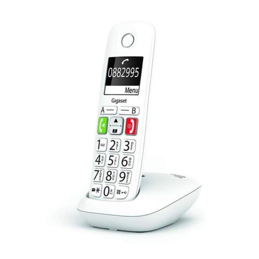 Gigaset e290 cordless senior dect 2 tasti chiamata rapida bianco