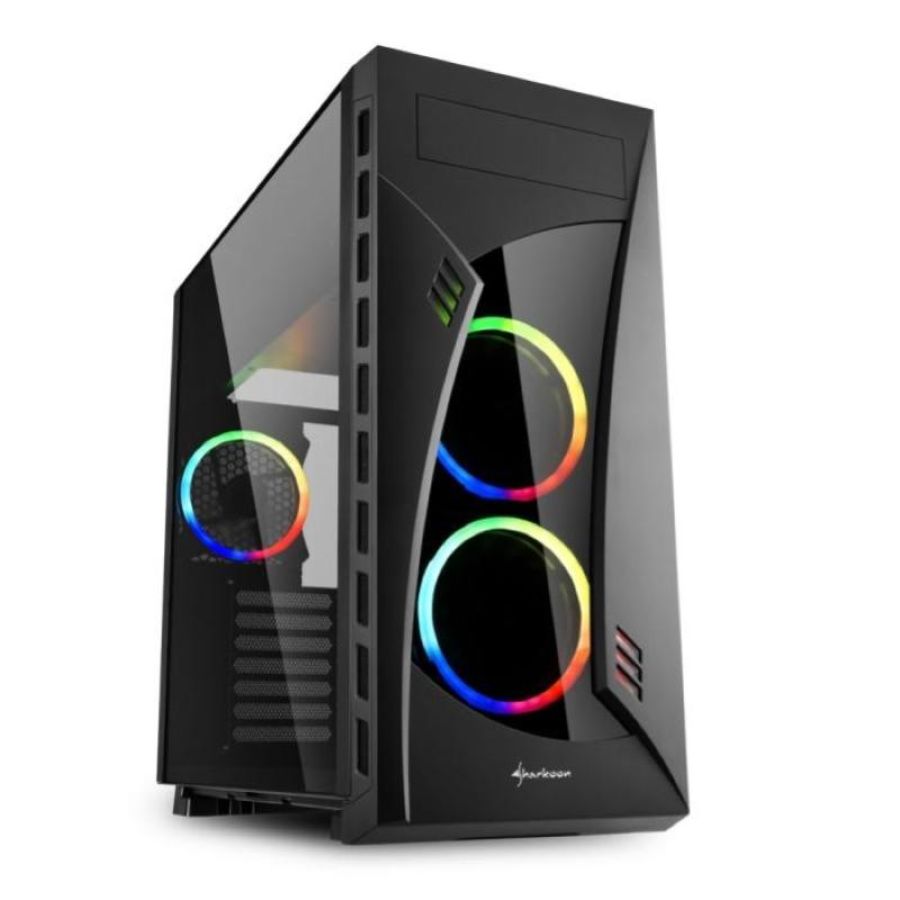 Sharkoon night shark rgb cabinet tower midi atx black