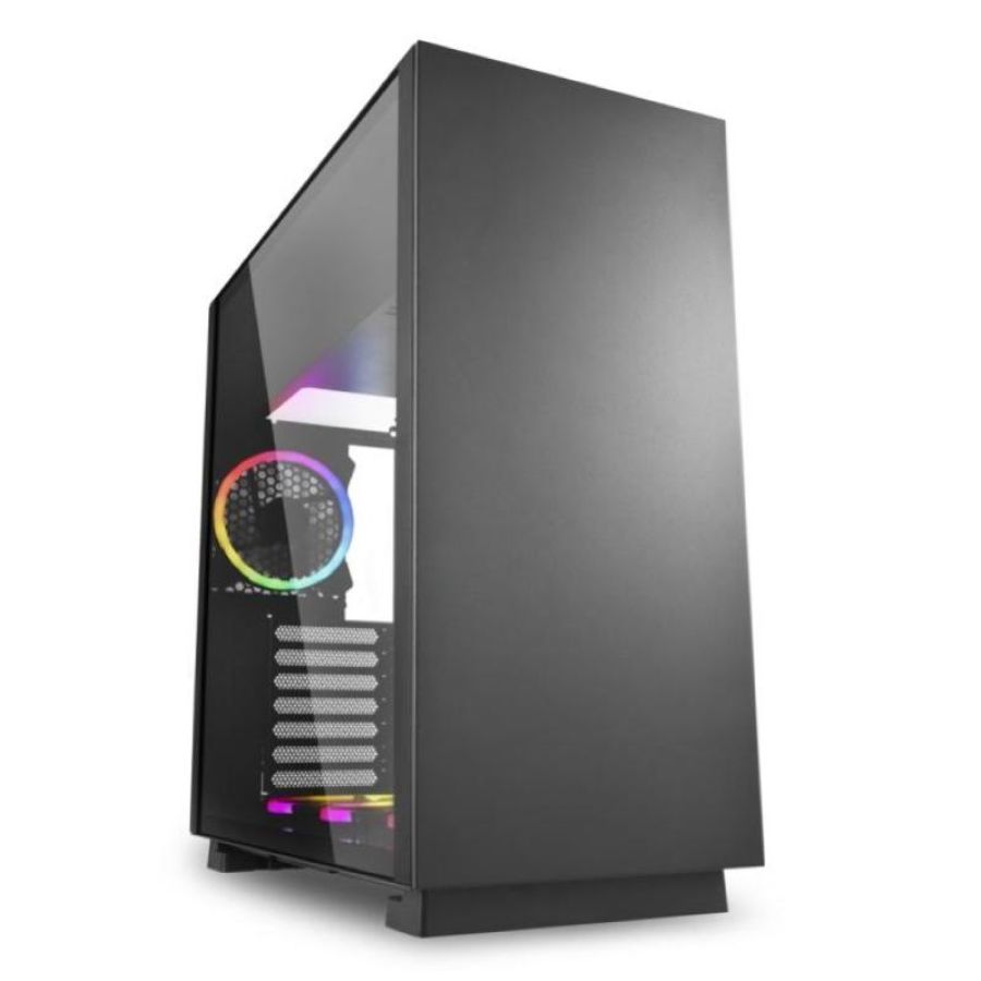 Sharkoon pure steel rgb cabinet midi atx tower finestrato nero