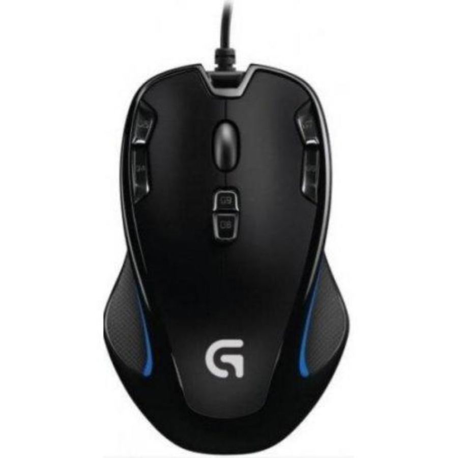 Logitech g300s mouse gaming ottico, 2.500 dpi, rgb, design leggero, 9 pulsanti ? programmabili, memoria integrata, per entrambe le mani, compatibile con pc/mac/laptop, nero