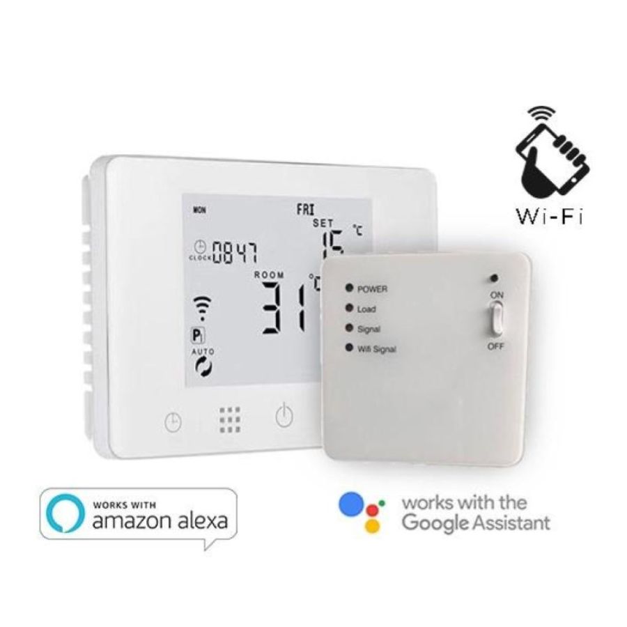 Cronotermostato digitale homcloud wi-fi con ricevitore rf