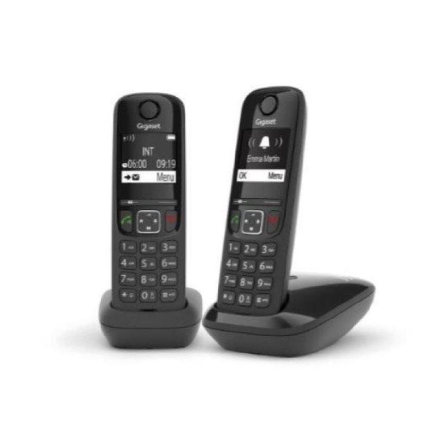 Gigaset as690a duo cordless dect con segreteria + un aggiuntivo black