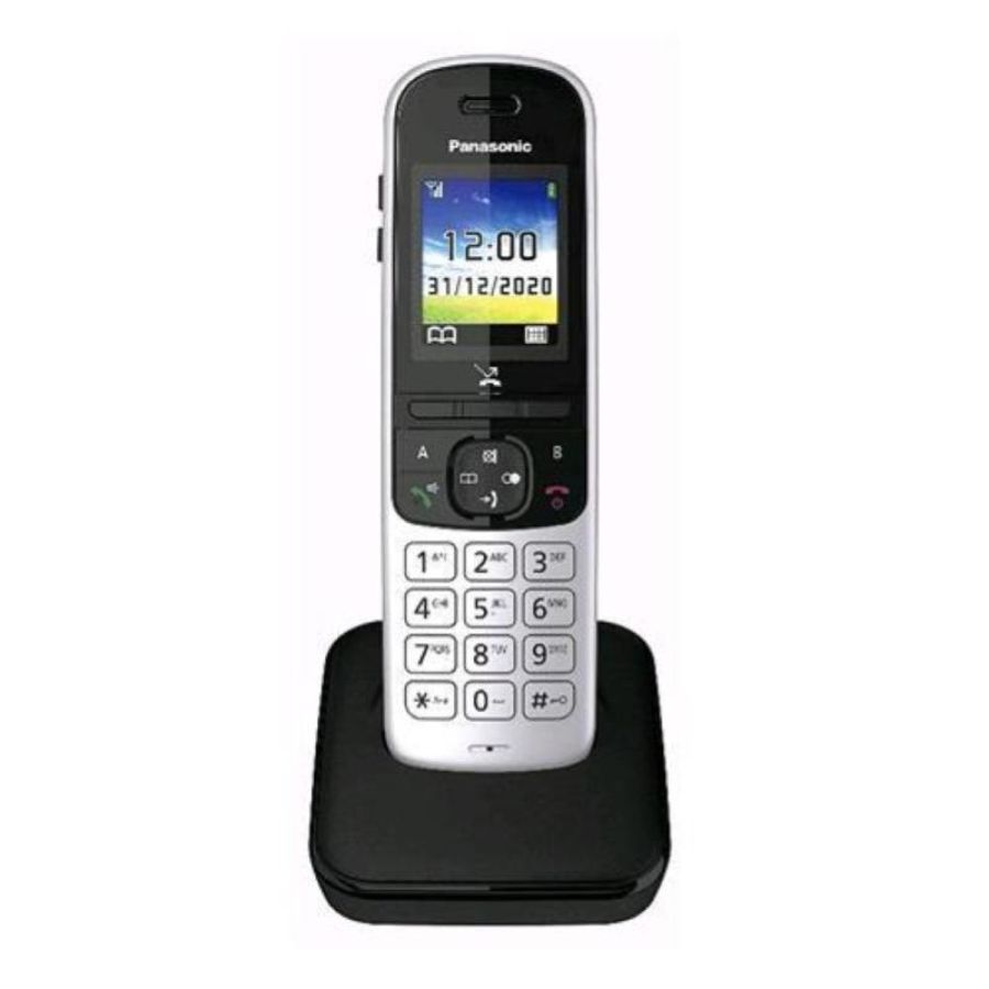 Panasonic kx-tgh710jts cordless singolo display a colori vivavoce resistente agli urti eco mode plus silver nero