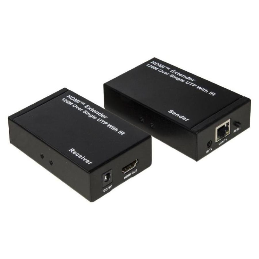 Link estensore linea hdmi con cavo di rete 120mt con infrarossi