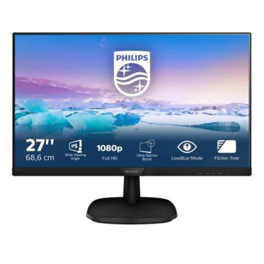 Philips monitor 27`` led ips 273v7qjab 1920x1080 full hd tempo di risposta 5 ms