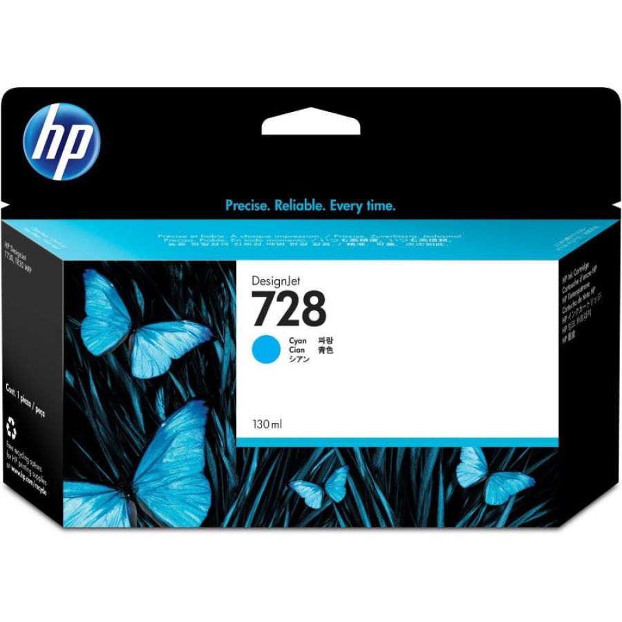 Hp 728 cartuccia ink-jet 130 ml ciano