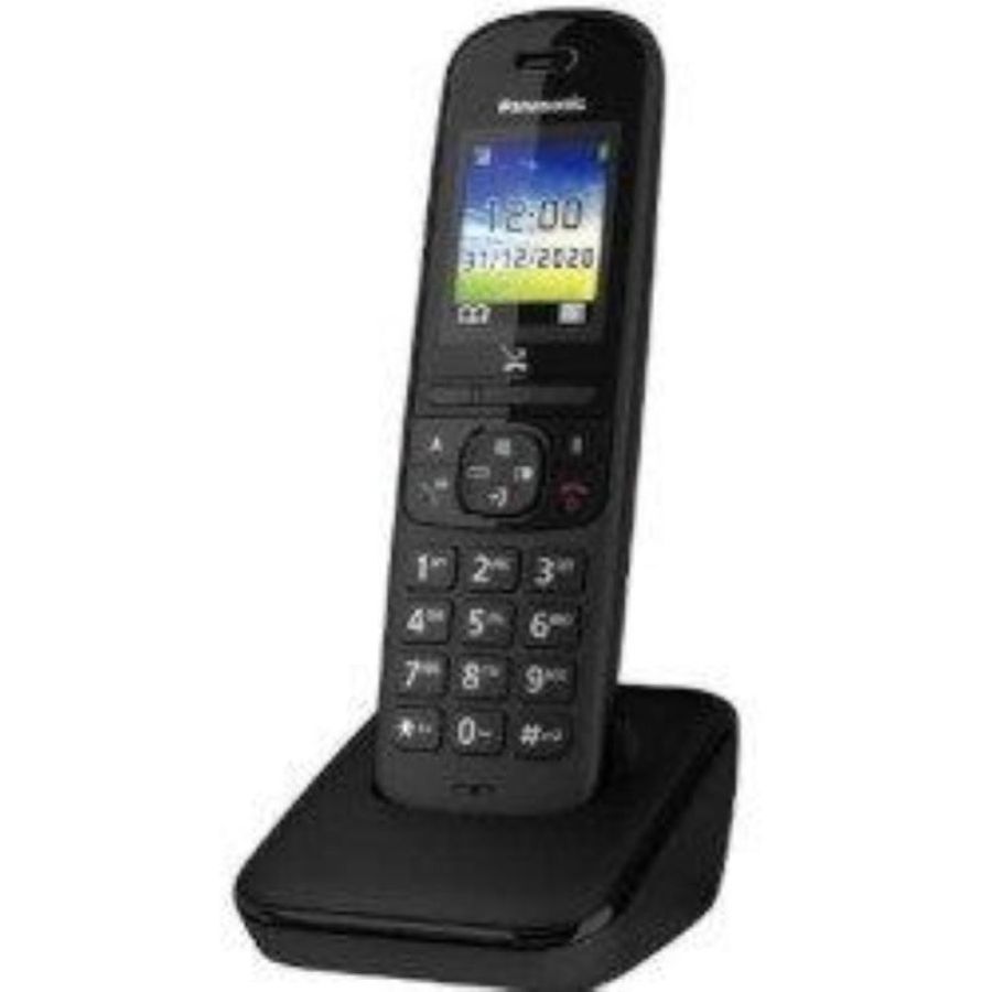 Panasonic kx-tgh710 cordless dect -gap display 1,8`` a colori blocco chiamate rubrica vivavoce resistente nero
