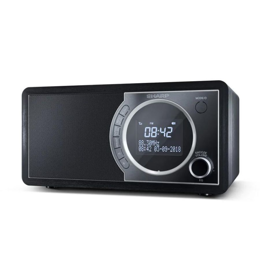 Sharp radio digitale portatile con dab-dab+-fm bluetooth 4.2 nero