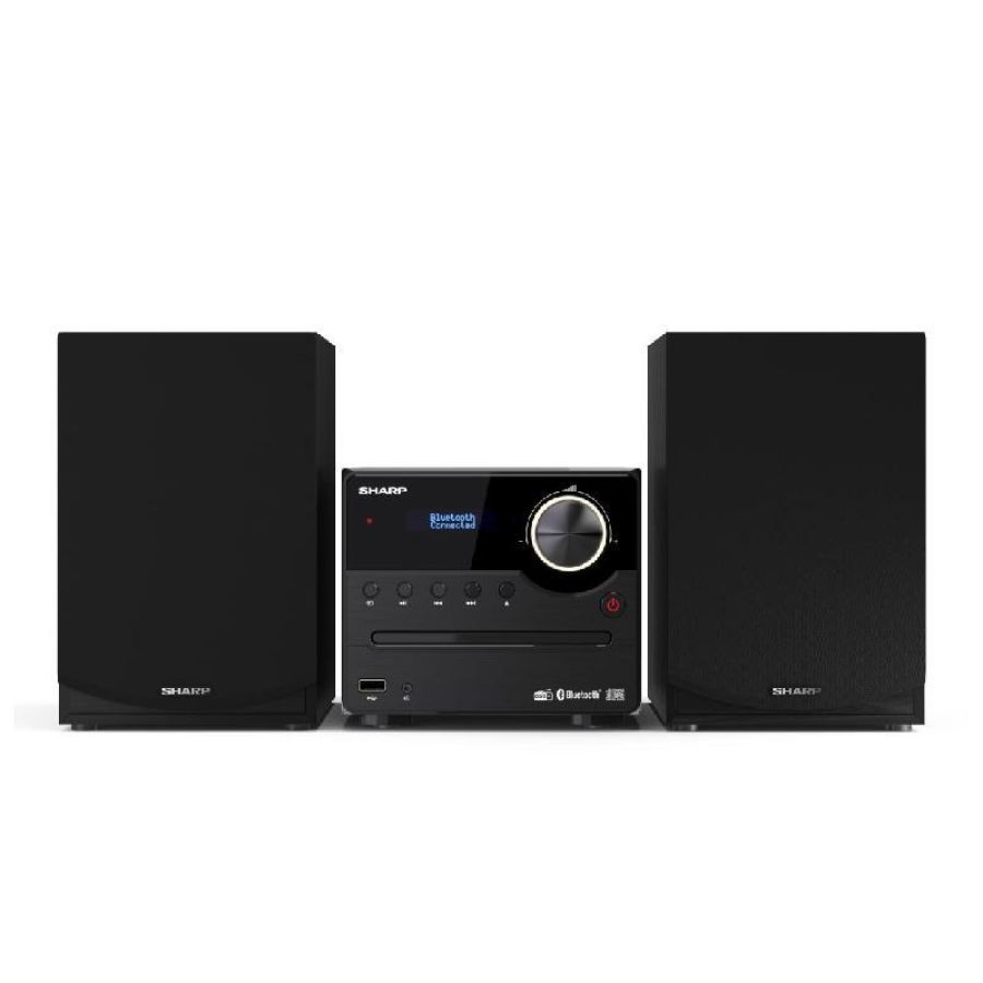 Sharp xl-b517dbk micro system audio digitale dab+ fm 40w lettore cd riproduzione usb mp3 nero grey