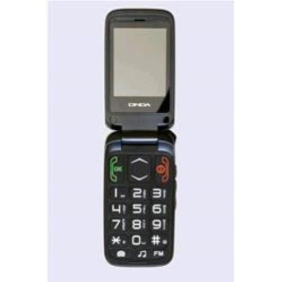 Onda f10 lino dual sim senior phone clamshell 2.4 tasti grandi vivavoce tasto sos radio fm italia black