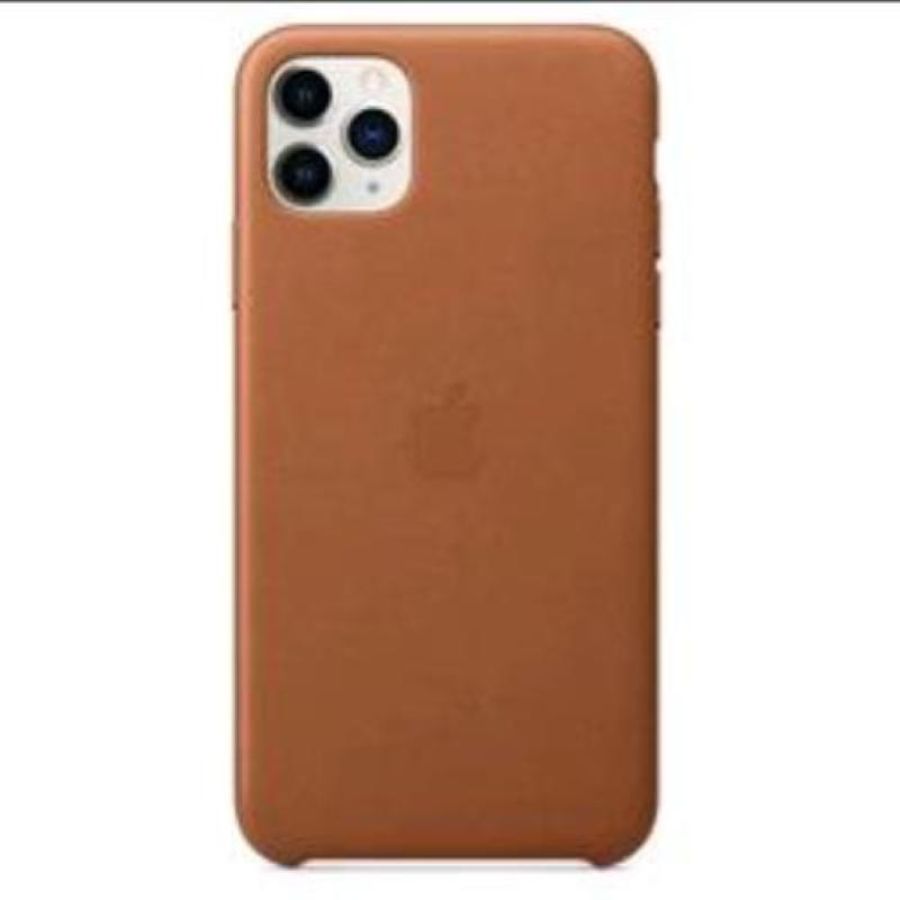 Apple iphone 11 pro max cover in pelle colore marrone
