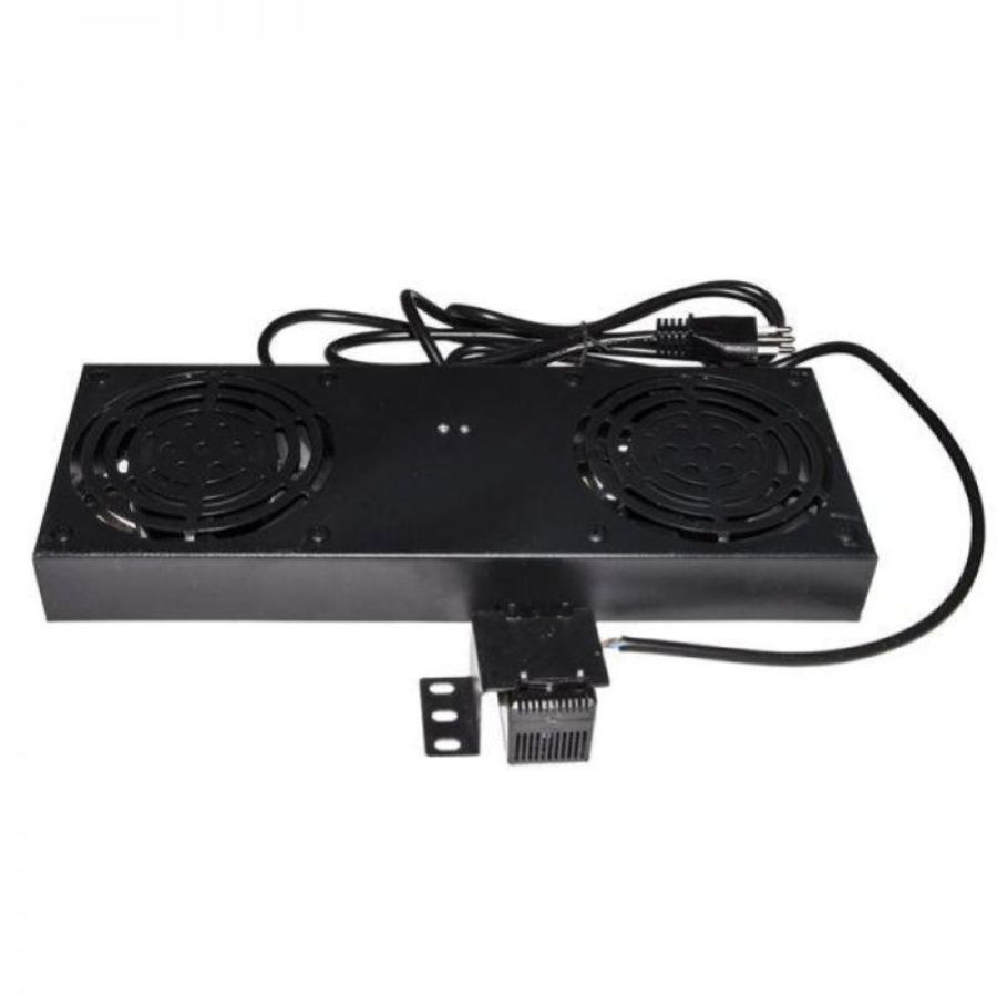 Link kit 2 ventole con termostato per armadi rack a muro link colore nero