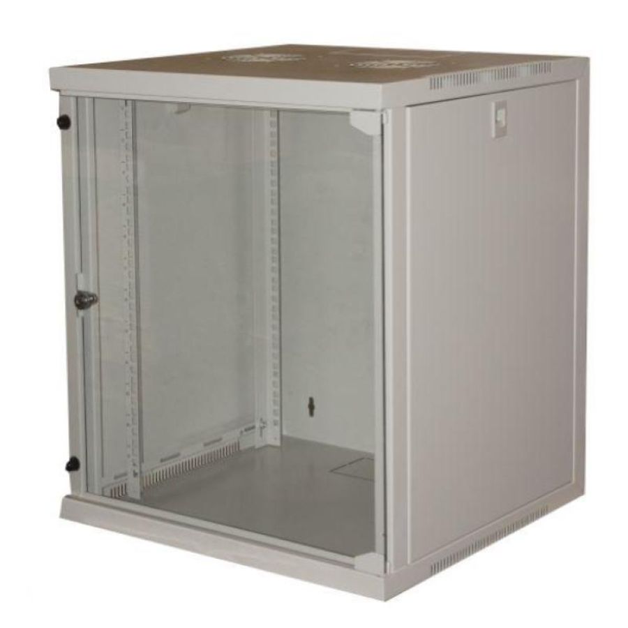 Link armadio 12 unita` da muro per reti (a)620 x (l)540 x (p) 450 mm colore grigio