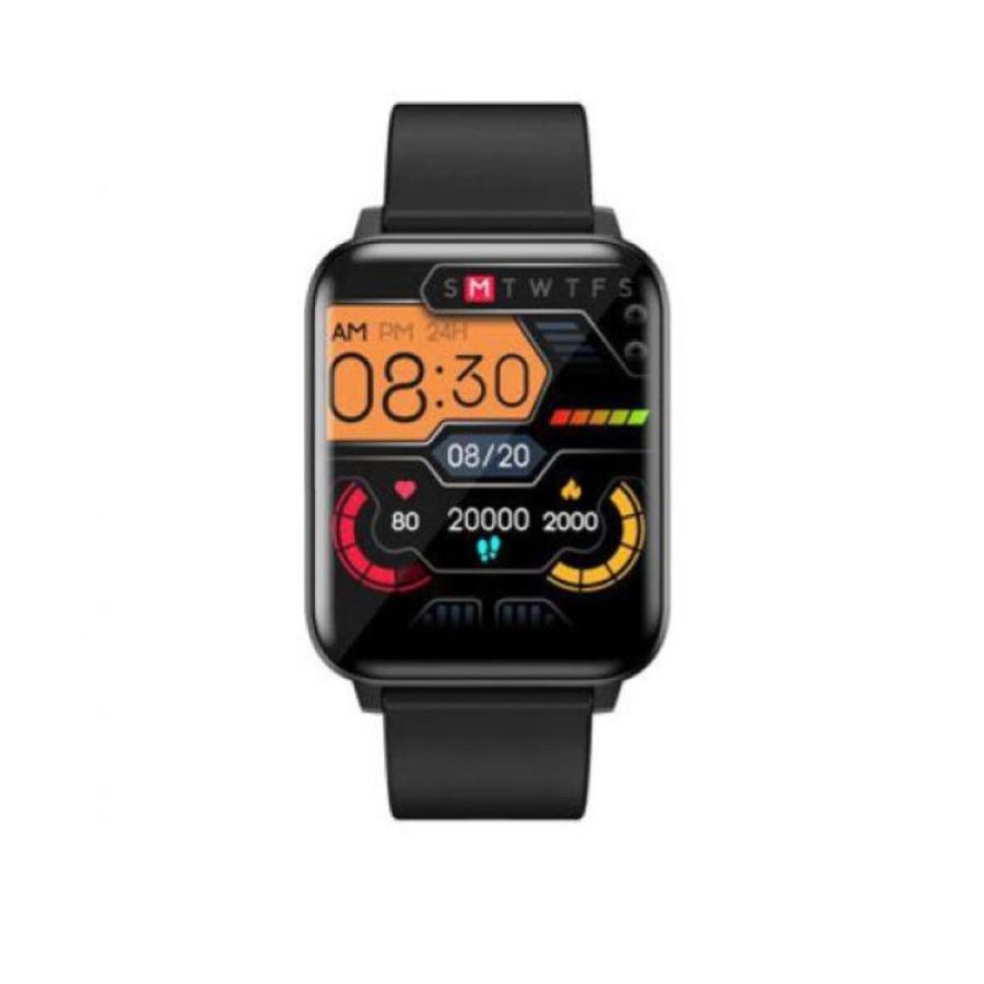 Lenovo e1 max smartwatch 1.69 touch screen gps bluetooth notifiche pressione sanguigna frequenza cardiaca sensore di temperatura cutanea ip68 compatibile con android/ios black