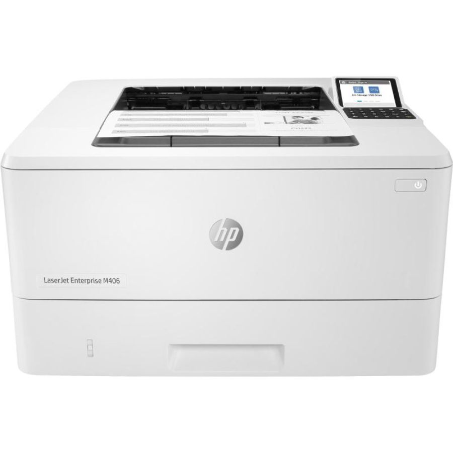 Hp laserjet enterprise m406dn stampante laser b/n duplex a4 usb lan gigabit 40ppm 1200 x 1200 dpi