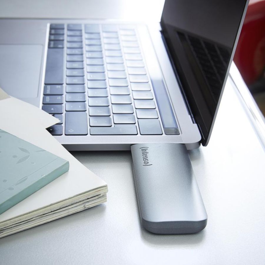 Intenso ssd esterno portabile 500gb usb 3.1 type-c business edition r/w 320/mbps grigio
