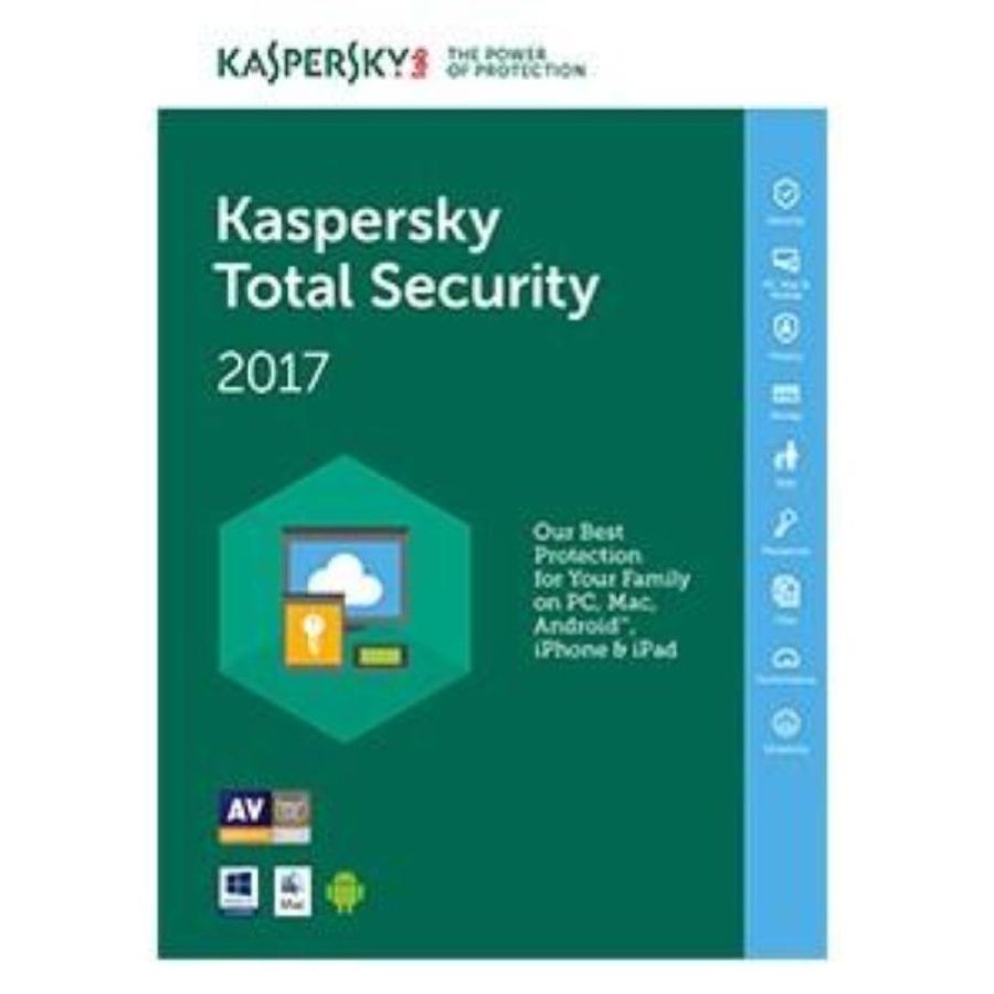 Kaspersky total security 2017 3 utenti 1 anno versione completa lingua italiano