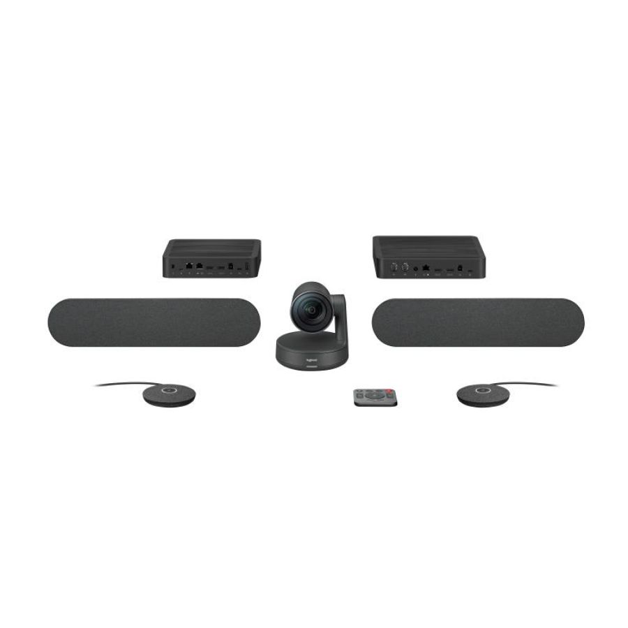 Logitech rally plus kit per videoconferenza 4k ultra hd zoom digitale 15x