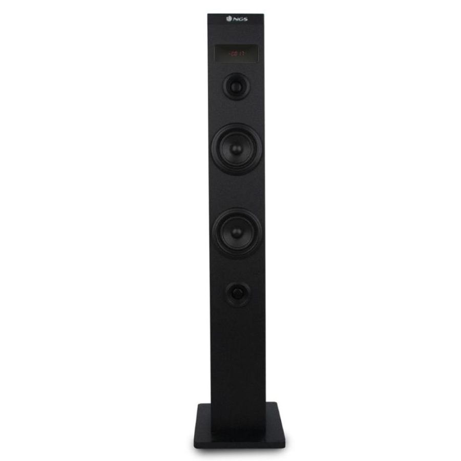 Ngs sky charm altoparlante a torre bluetooth 50w con telecomando ingresso ottico usb radio fm e aux in black