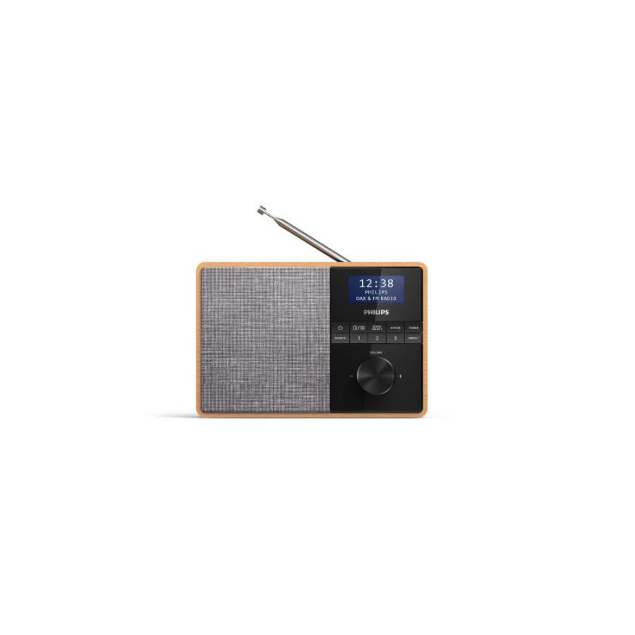 Philips r5505/10 radio portatile dab bluetooth e timer cucina legno/grigio