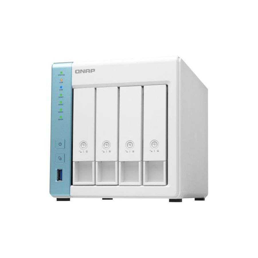 Qnap ts-431p3 nas chassis tower annapurna labs al314 1.7ghz ram 2gb-4 bay hdd/ssd 2.5/3.5-2xrj-45 bianco