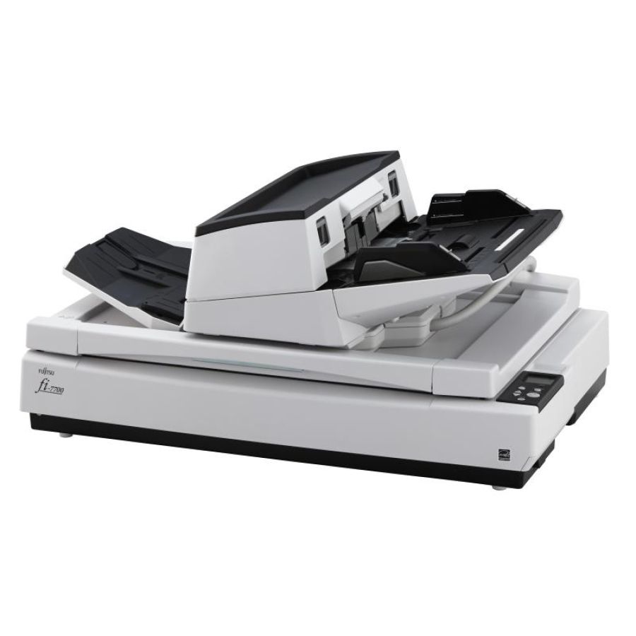 Scanner fujitsu fi-7700 a3 80ppm/160ipm adf flatbed duplex - paperstream ip e capt, scansnap manager, 2d bar mod-12 mths warr