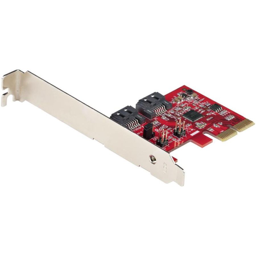 Startech scheda di espansione pcie sata 2 porte 6gbps profilo alto/basso controller raid sata asm1062r adattatore pci express sata rosso