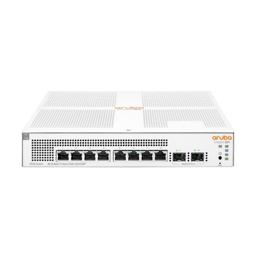 Hpe aruba ion 1930 switch gestito l3 8 x 10/100/1000 (poe) + 2 x gigabit sfp poe (124 w) bianco
