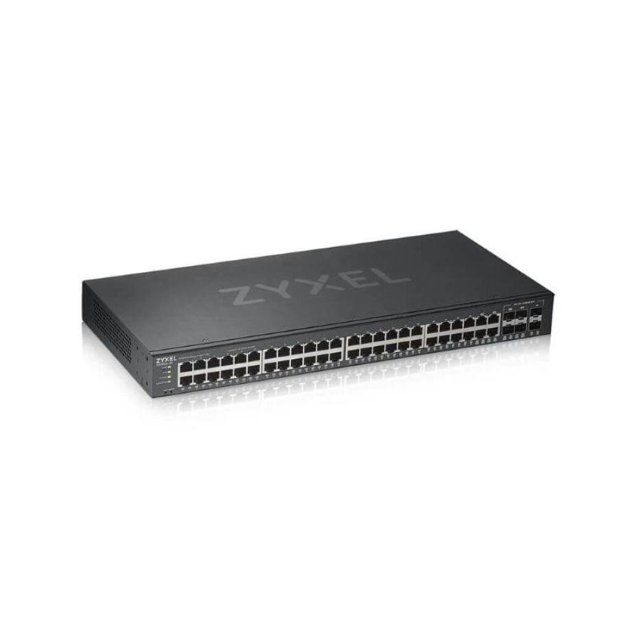 Zyxel gs1920-48v2 switch intelligente 48 x 10-100-1000 + 4 x combo gigabit sfp + 2 x gigabit sfp montabile su rack