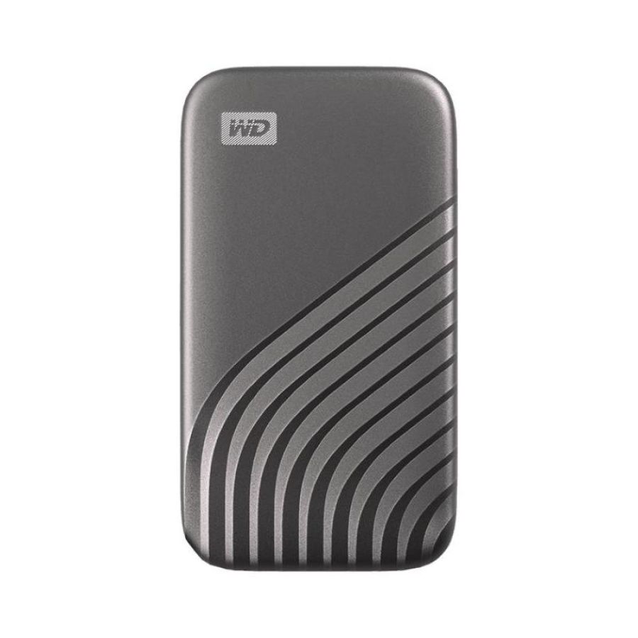 Western digital my passport ssd 2.000gb portatile con tecnologia nvme usb-c fino a 1.050 mb/s in lettura fino a 1000mb/s in scrittura grigio