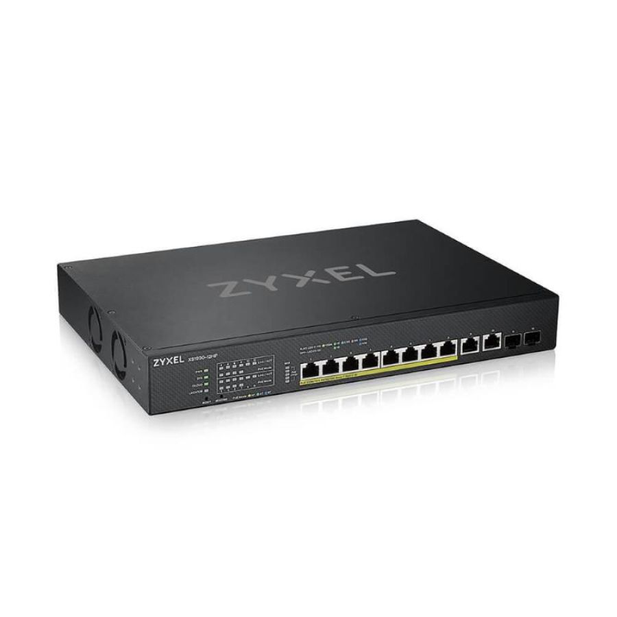 Zyxel xs1930-12hp-zz0101f switch di rete gestito l3 10g ethernet 100-1000-10000 nero supporto power over ethernet