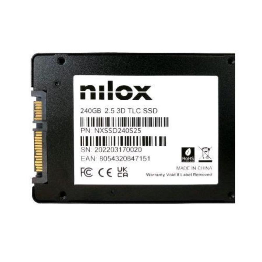 Nilox nxssd240s25 ssd 240gb sata 2.5 3d tlc scrittura 450 mb/s lettura 520 mb/s