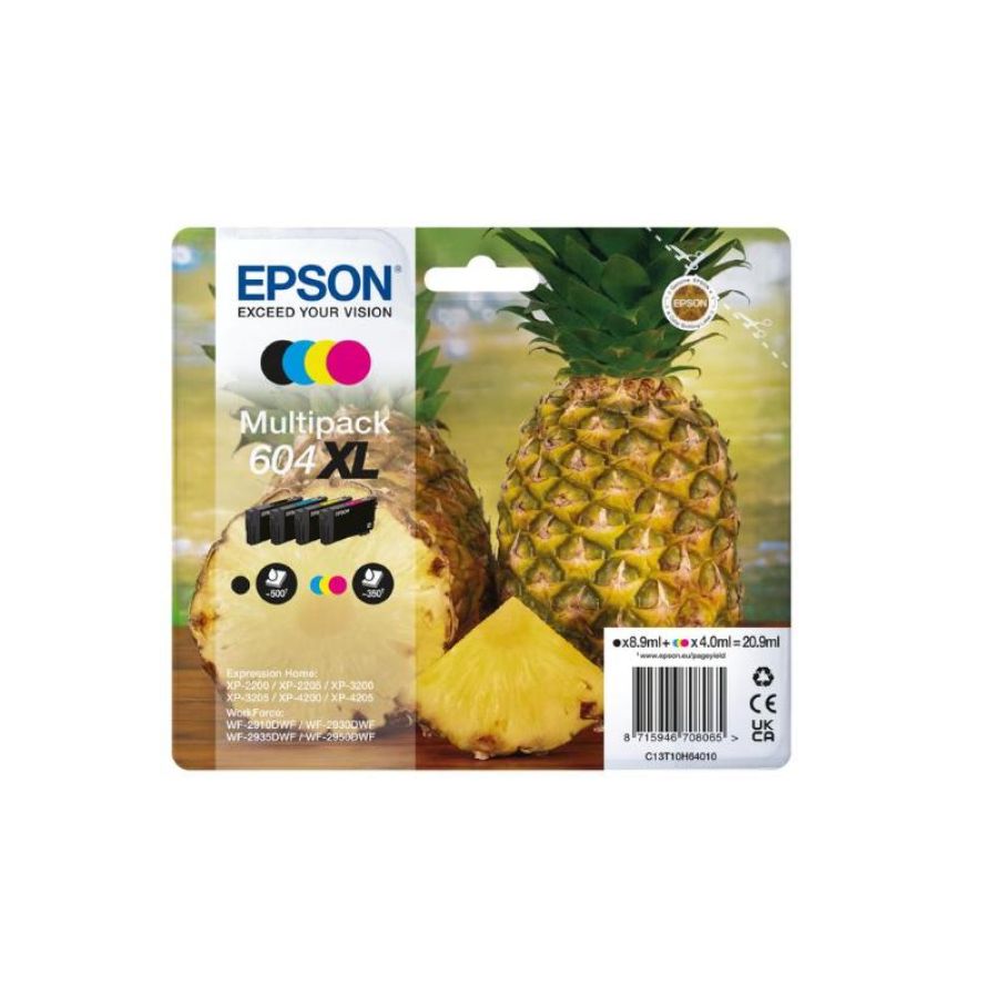 Epson 604xl cartuccia d`inchiostro 4 pezzi originale resa elevata xl nero-ciano-magenta-giallo
