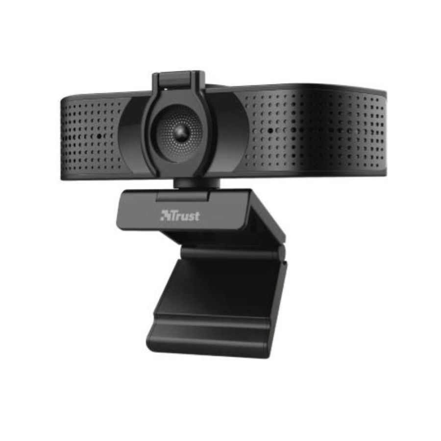 Trust teza webcam 4k uhd 30 fps 2 microfoni messa a fuoco automatica usb plug & play 2.0 black