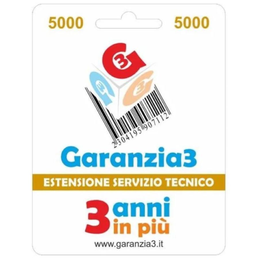 Garanzia3 estensione di servizio tecnico 3 anni in piu` con massimale di copertura a 5000 euro
