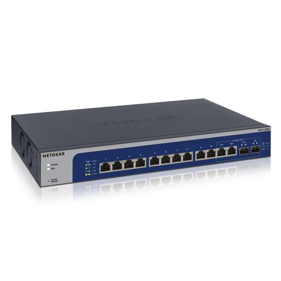 Netgear xs512em-100eus switch 12 porte 10 gigabit 2sfp+ wm