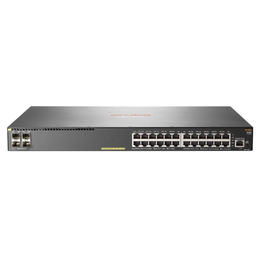 Hp aruba 2930f 24g poe+ 4sfp switch l3 gestito 24 x 10-100-1000 (poe+) + 4 x gigabit sfp (uplink) montabile su rack poe+