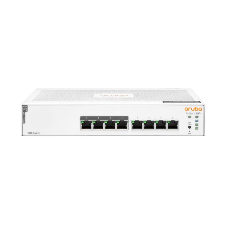 Hp enterprise aruba instant on 1830 8g 4p class4 poe 65w gestito l2 gigabit ethernet 10-100-1000 supporto power over ethernet 1u