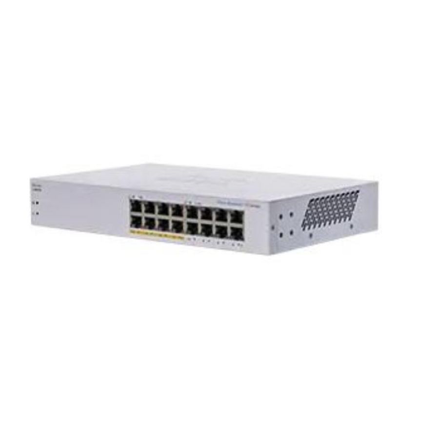 Cisco business 110 series cbs110-16pp-eu switch non gestito 8 x 10/100/1000 (poe) + 8 x 10/100/1000 poe (64 w) montabile su rack