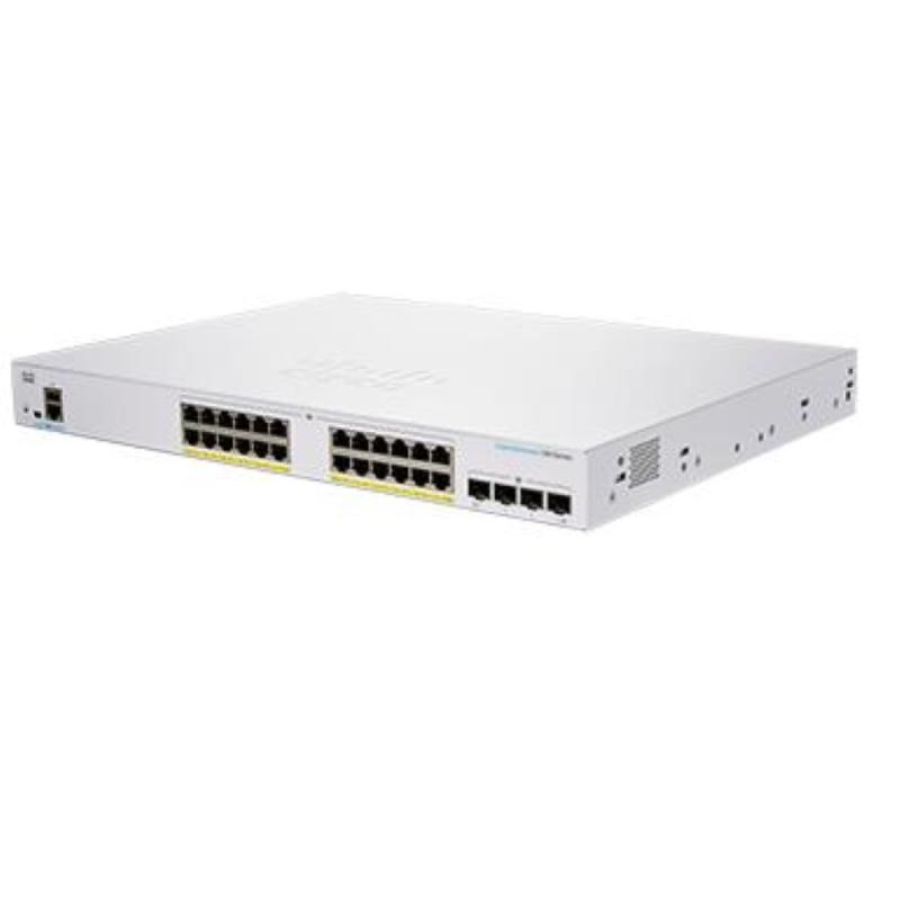 Cisco business 350 series cbs350-24fp-4x-eu switch gestito l3 24 x 10/100/1000 (poe+) + 4 x 10 gigabit sfp+ poe+ (370 w) montabile su rack