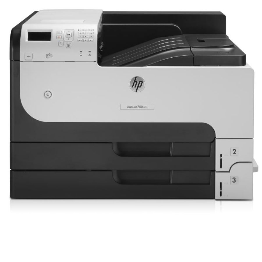 Hp laserjet enterprise 700 m712dn stampante laser b/n a3 40ppm 1200x1200 dpi fronte/retro lan italia nero/grigio