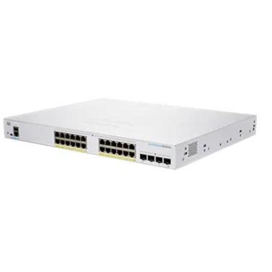 Cisco business 250 series cbs250-24p-4x-eu switch gestito l3 24 x 10/100/1000 (poe+) + 4 x 10 gigabit sfp+ poe+ (195 w) montabile su rack