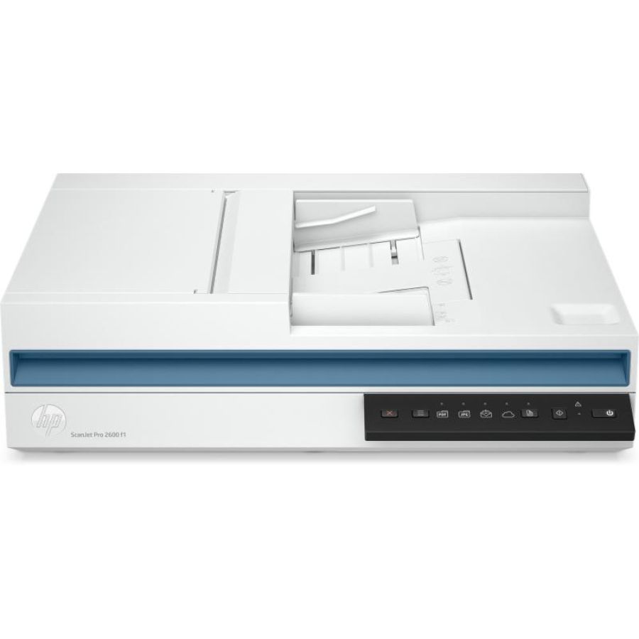 Hp scanjet pro 2600 f1 scanner piano e adf 600/1200 dpi a4 usb 25ppm bianco blu