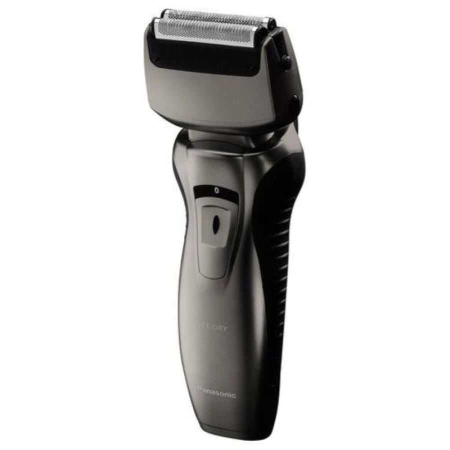 Panasonic es-rw33-h503 rasoio uomo wetanddry a 2 lame tagliabasette a scomparsa design ergonomico ricaricabile grigio scuro