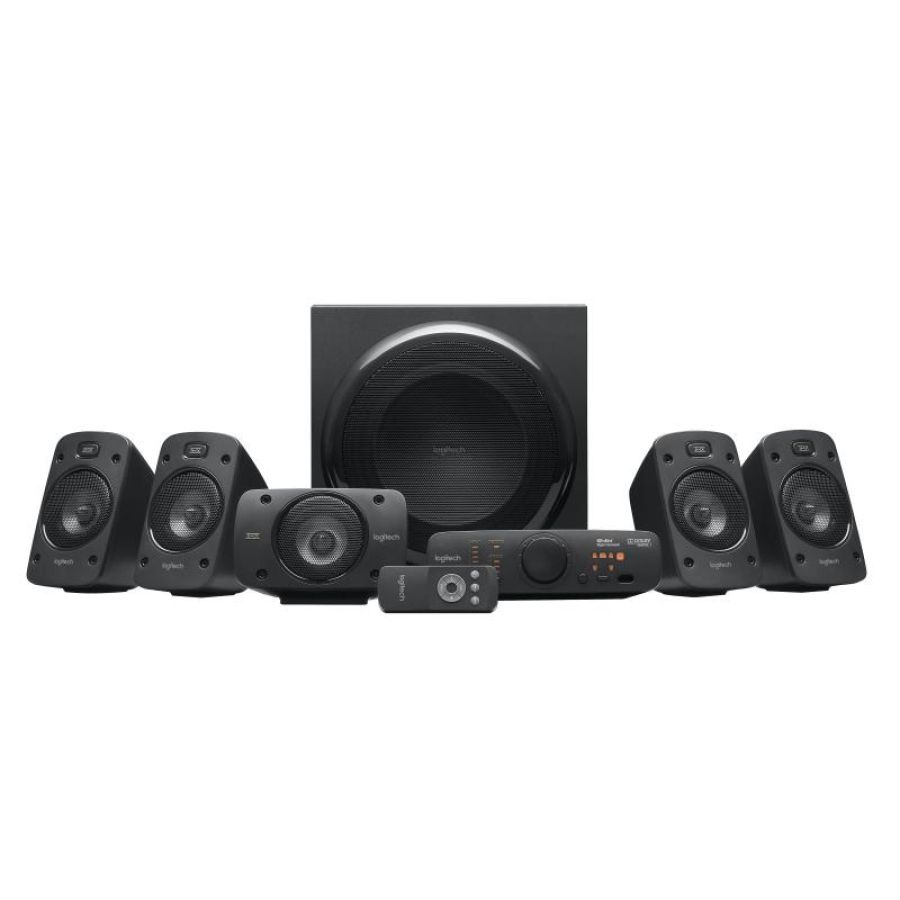 Logitech z906 surround sound speaker system 5.1 potenza 500w rms con telecomando nero garanzia ufficiale italia