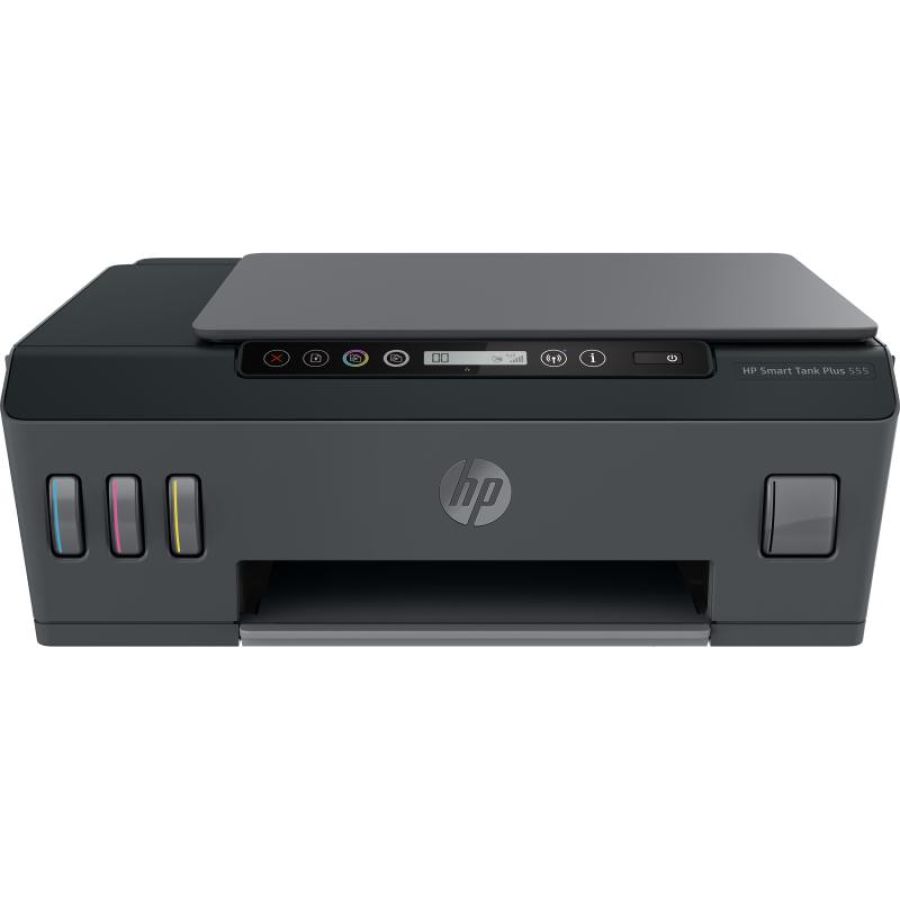 Hp smart tank plus 555 stampante multifunzione ink jet a colori a4 wi-fi usb 11 ppm